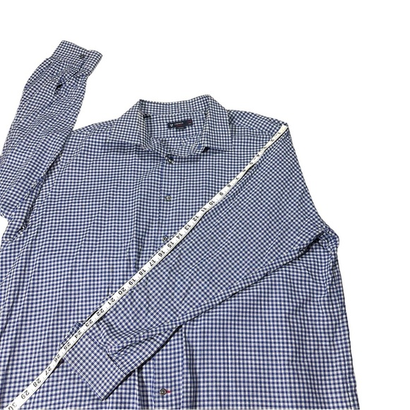 Cremieux 38 Classics Men Blue & White Gingham Long Sleeve Button Up Shirt Sz XXL - Picture 14 of 16